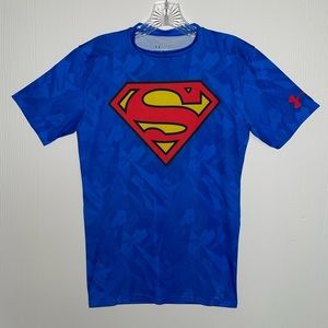 SUPERMAN UNDER ARMOUR SHIRT FITTED HEATGEAR COMPRESSION